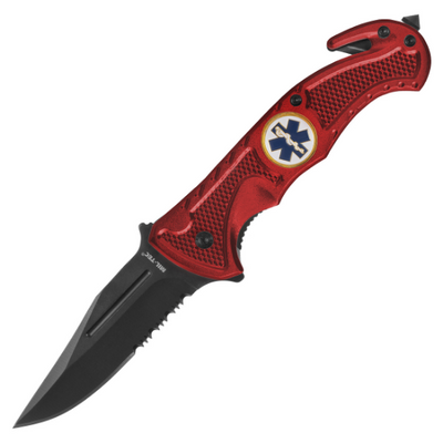 Nóż składany ratowniczy Mil-Tec Rescue Red