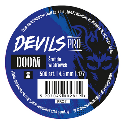 Śrut Devils Pro Doom 4,5 mm 8,33 gr - 500 szt.