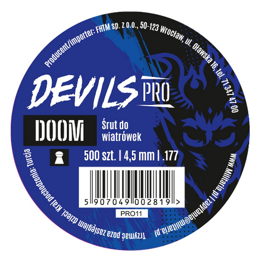 Śrut Devils Pro Doom 4,5 mm 8,33 gr - 500 szt.