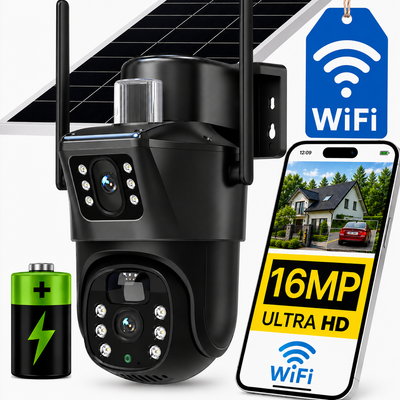 Kamera solarna obrotowa zewnętrzna IP Wi-Fi 16Mpx DS-04 EUROLOOK