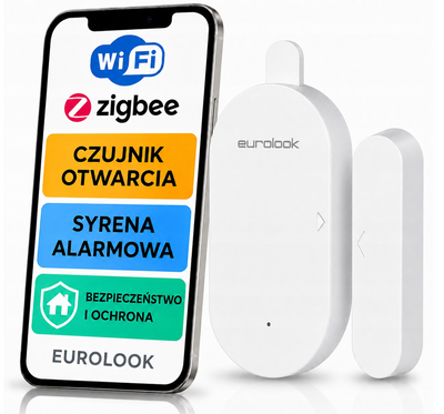 Inteligentny czujnik wejścia / wyjścia kontaktron Zigbee TU-003-Z-RS EUROLOOK