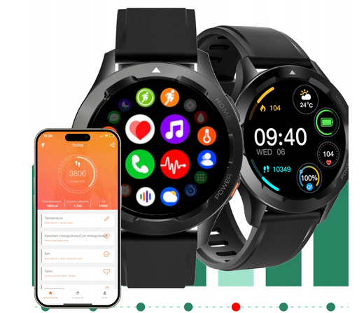 Smartwatch czarny SMW-01